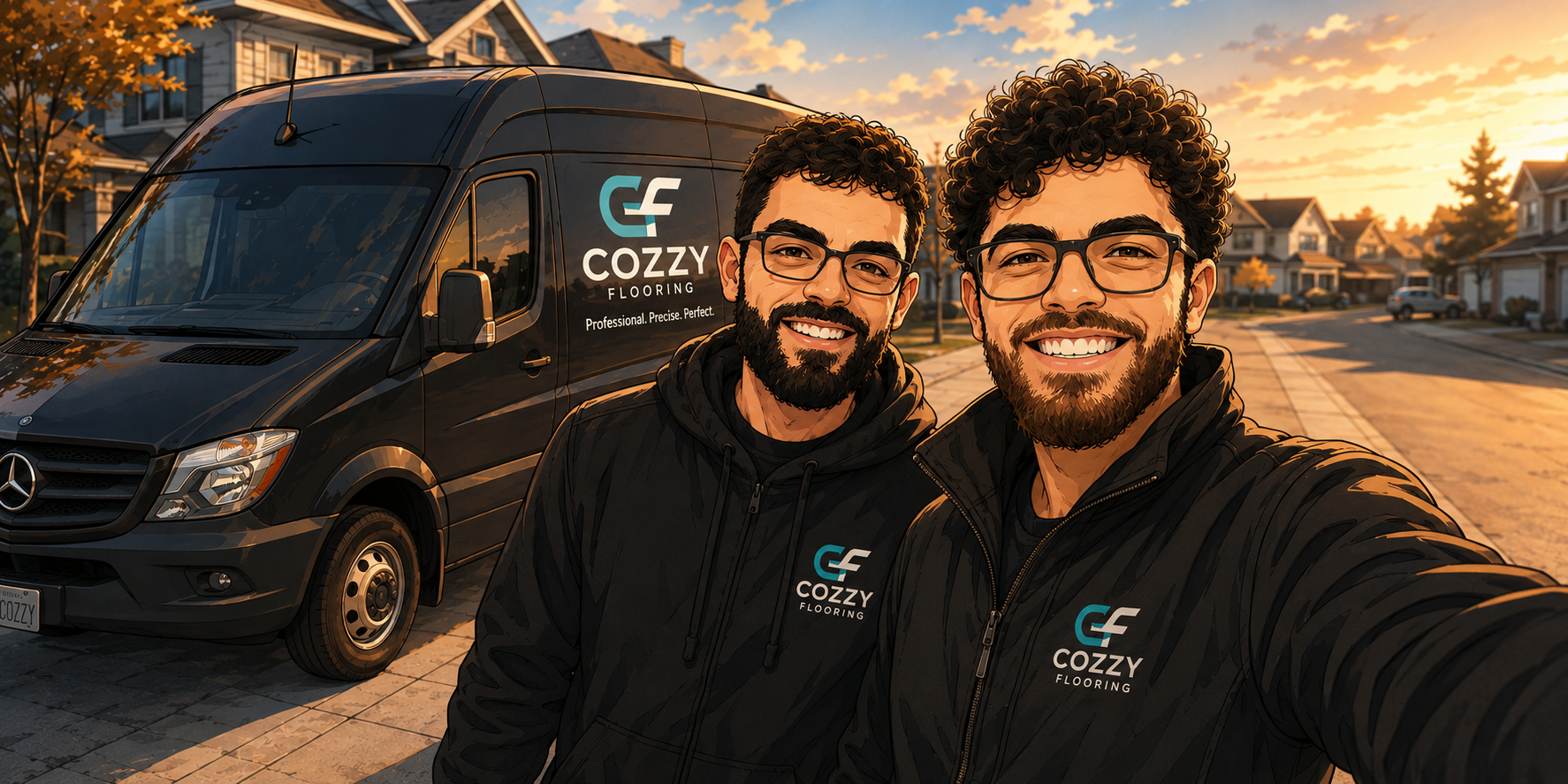 The Cozzy Flooring team at work in Ottawa