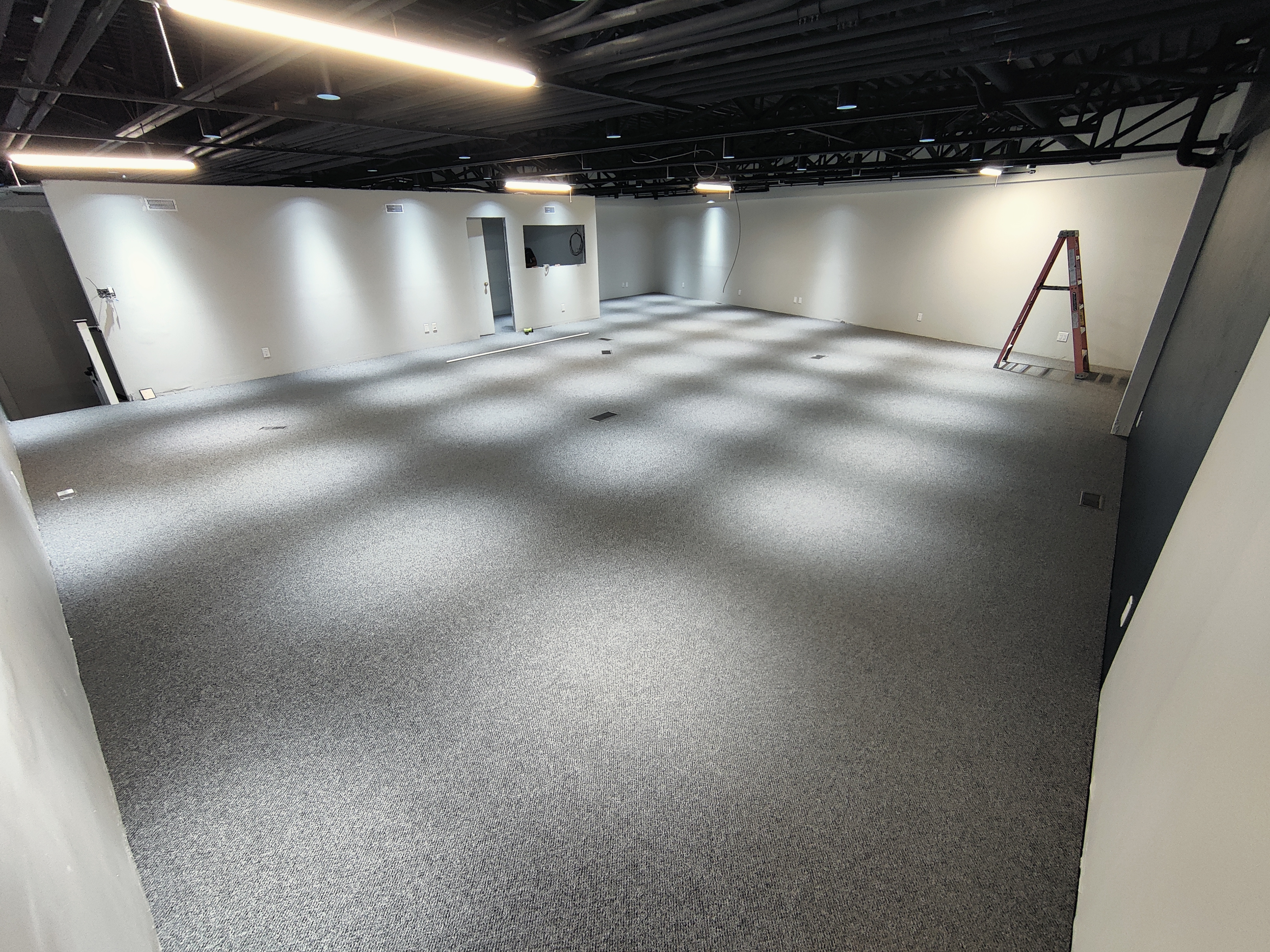 Commercial carpet installation