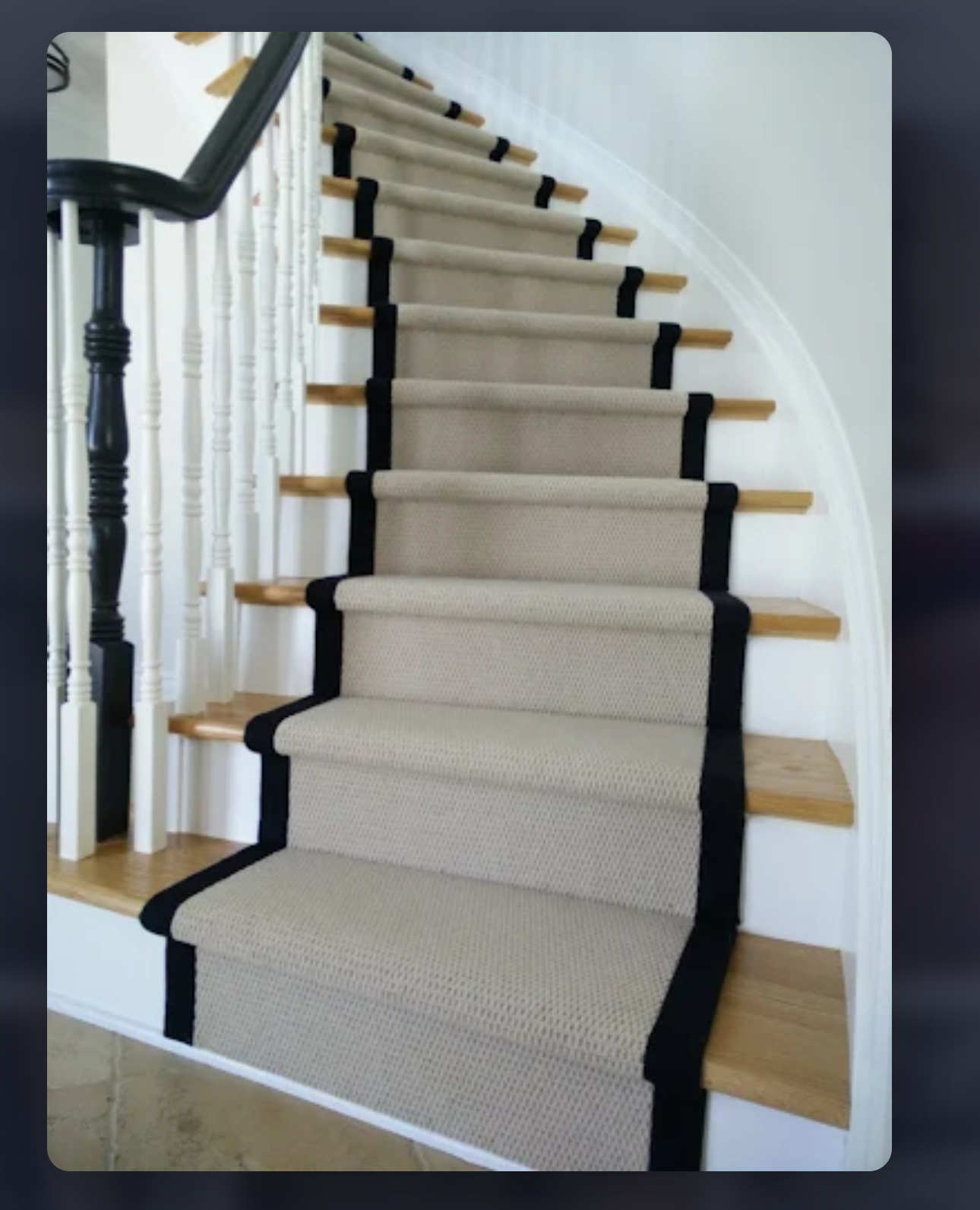 Custom stair runner